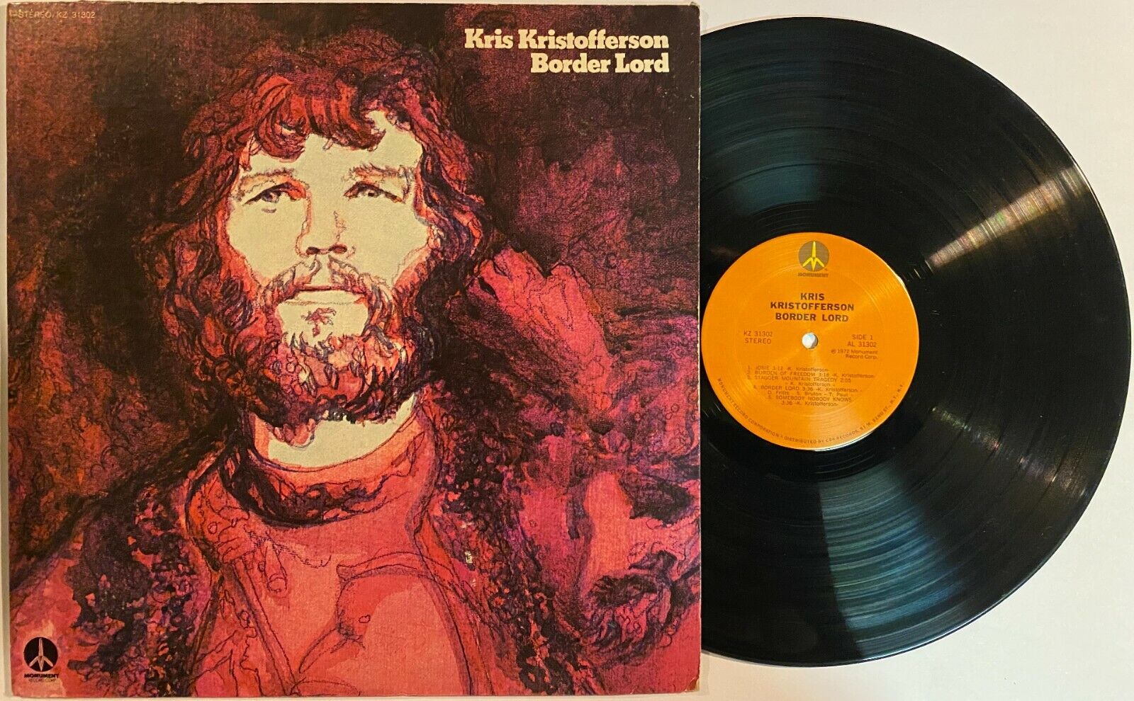 KRIS KRISTOFFERSON Border Lord 1972 Vinyl LP Monument Records 70s Country  Rock | eBay