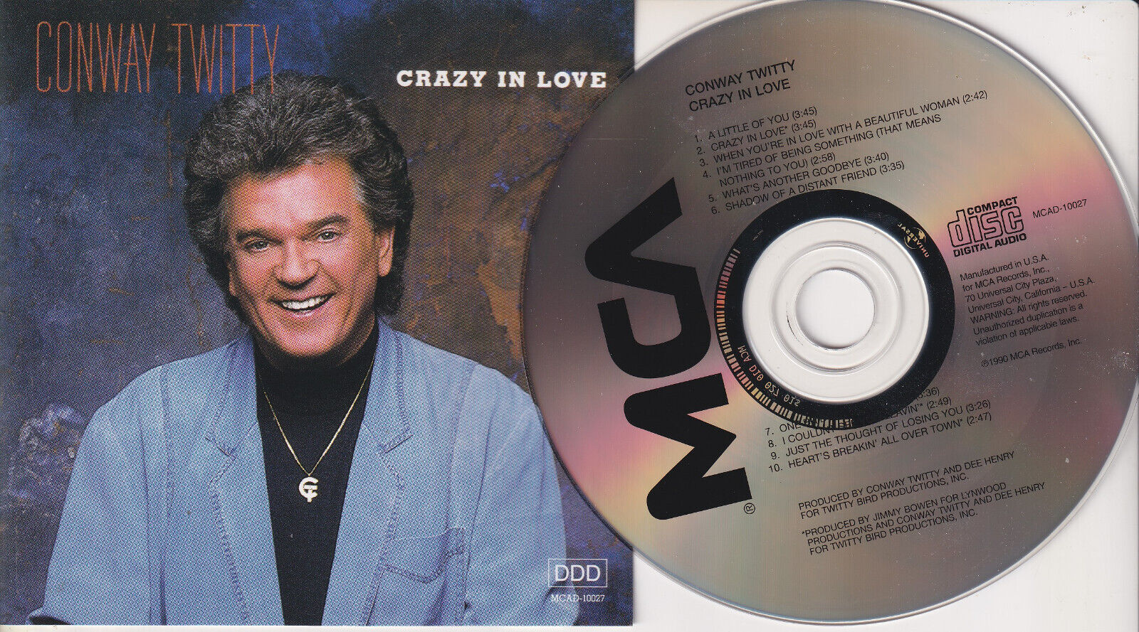 CONWAY TWITTY Crazy In Love (CD 1990) 10 Songs Country Album Made in USA 76731002729 | eBay